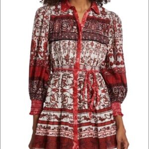 Alice + Olivia Tiffie cotton belted Mini dress size 4